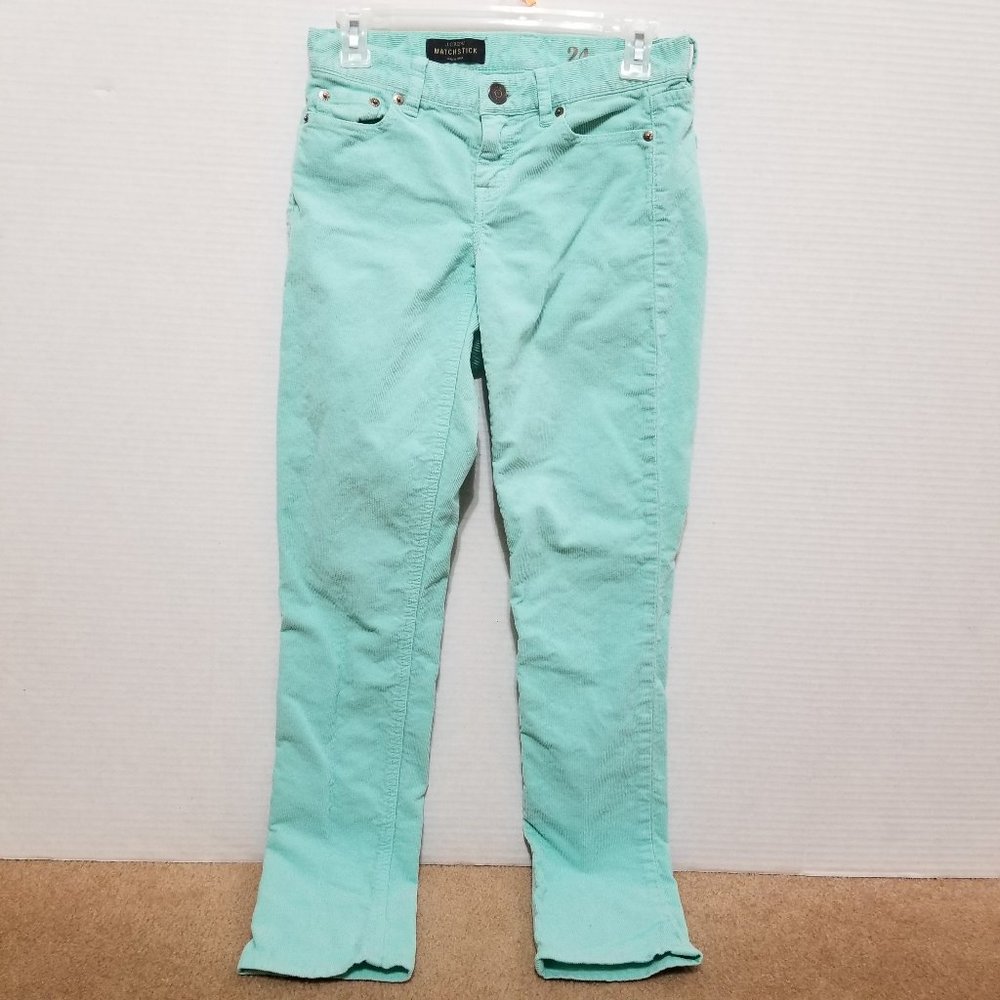 J.Crew pants 24 Matchstick Cord corduroy skinny straight stretch 00903 low rise